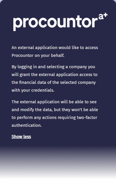 API Key dialog disclaimer