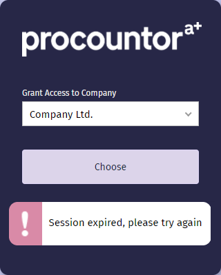 API login session expired